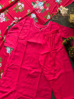 Buy Pink color lucknowi style kurta set for stylish look - Joshindia
