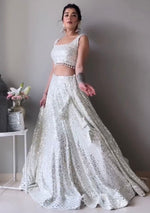 Trending White Mirror Work Lehenga Choli For Wedding - Joshindia