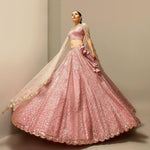 Buy Navratri Baby Pink Lehenga Online In India - Joshindia - Joshindia