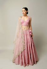 Buy Navratri Baby Pink Lehenga Online In India - Joshindia - Joshindia