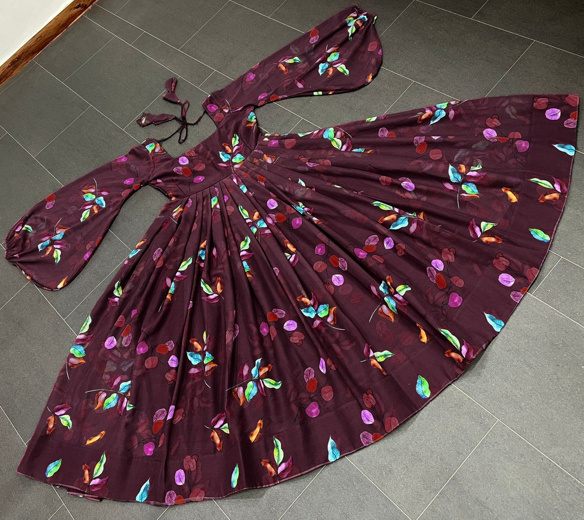 Purple Color Gown For Party - Joshindia