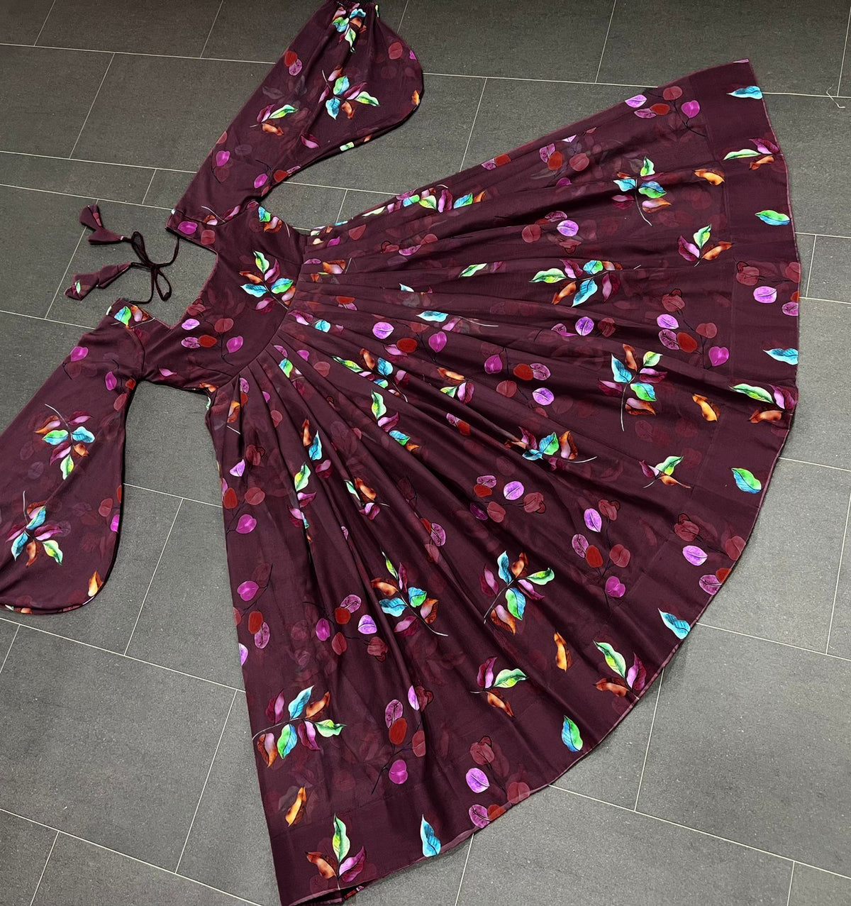 Purple Color Gown For Party - Joshindia