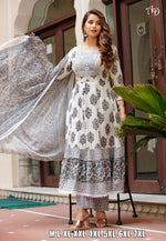 Buy Grey color lucknowi style kurta set for stylish look - Joshindia