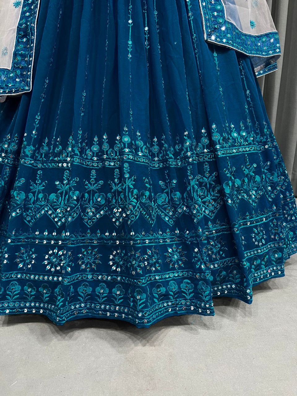 Beautiful Sky Blue designer Lehenga Choli For great looks - Joshindia