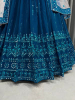 Beautiful Sky Blue designer Lehenga Choli For great looks - Joshindia
