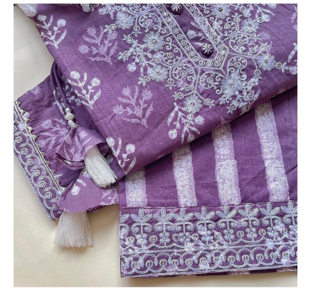 Heavy Kurti with pant and cotton fabric - Joshindia