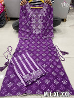 Heavy Kurti with pant and cotton fabric - Joshindia