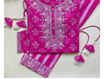 Buy Pink color lucknowi style kurta set for stylish look - Joshindia