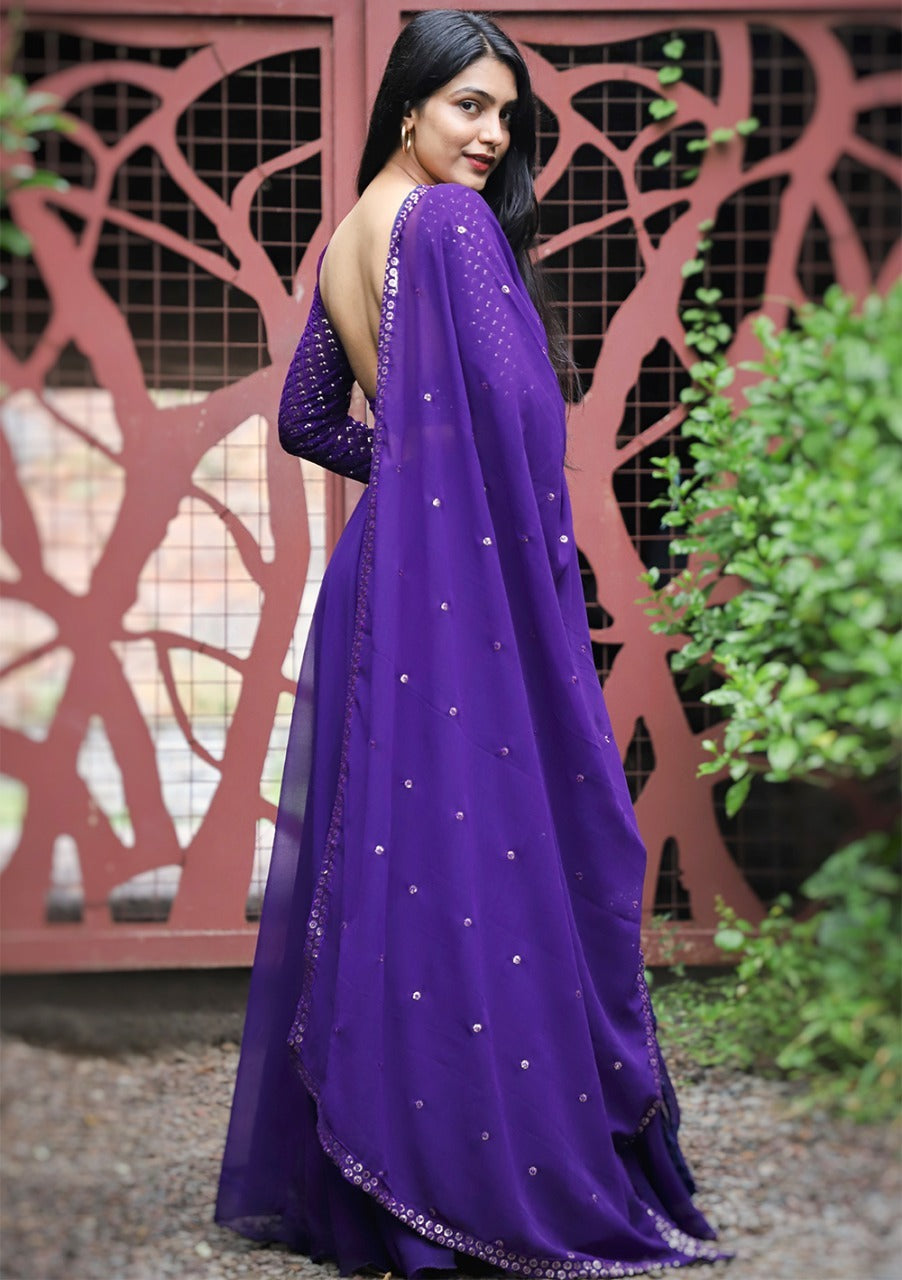 Buy Purple Lehenga online in India At Affordable Rate - Joshindia