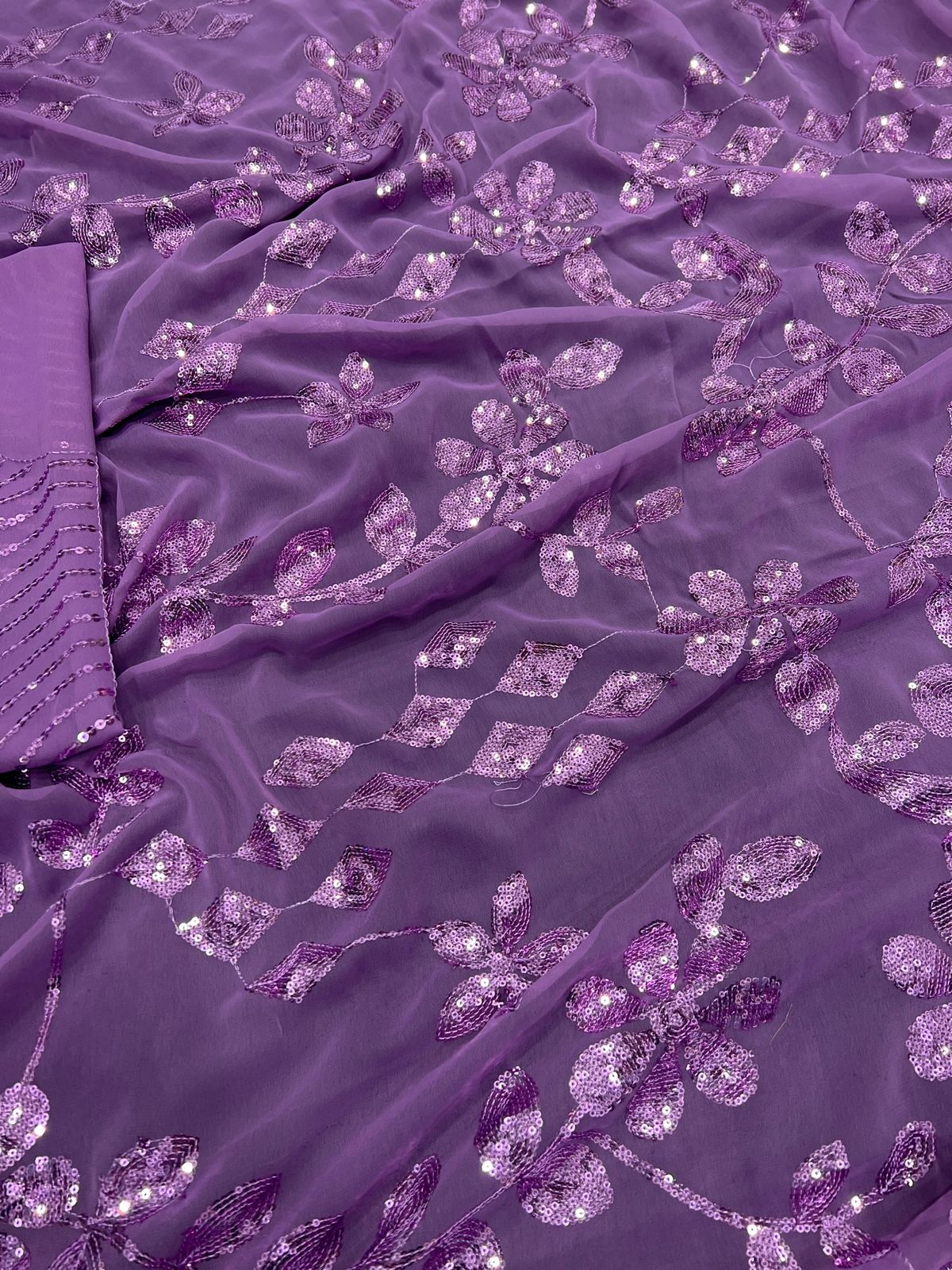 Purple color gorgeous designer saree at affordable rate buy now - Joshindia