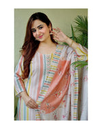 Trendy White color lucknowi style kurta set for stylish look - Joshindia