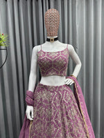 Latest peach color georgette designer lehenga choli buy now - Joshindia