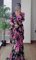 ready to wear saree for farewell - Joshindia