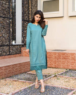 Buy Rama color lucknowi style kurta set for stylish look - Joshindia