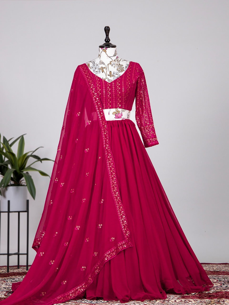 pink color heavy designer lehenga choli - Joshindia