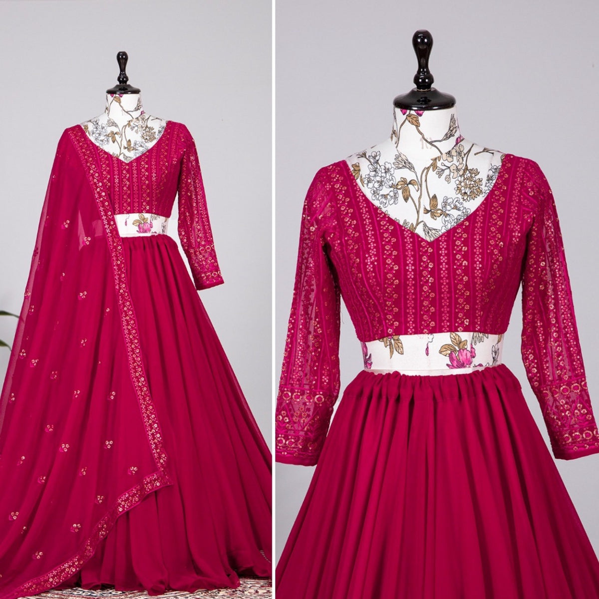 pink color heavy designer lehenga choli - Joshindia