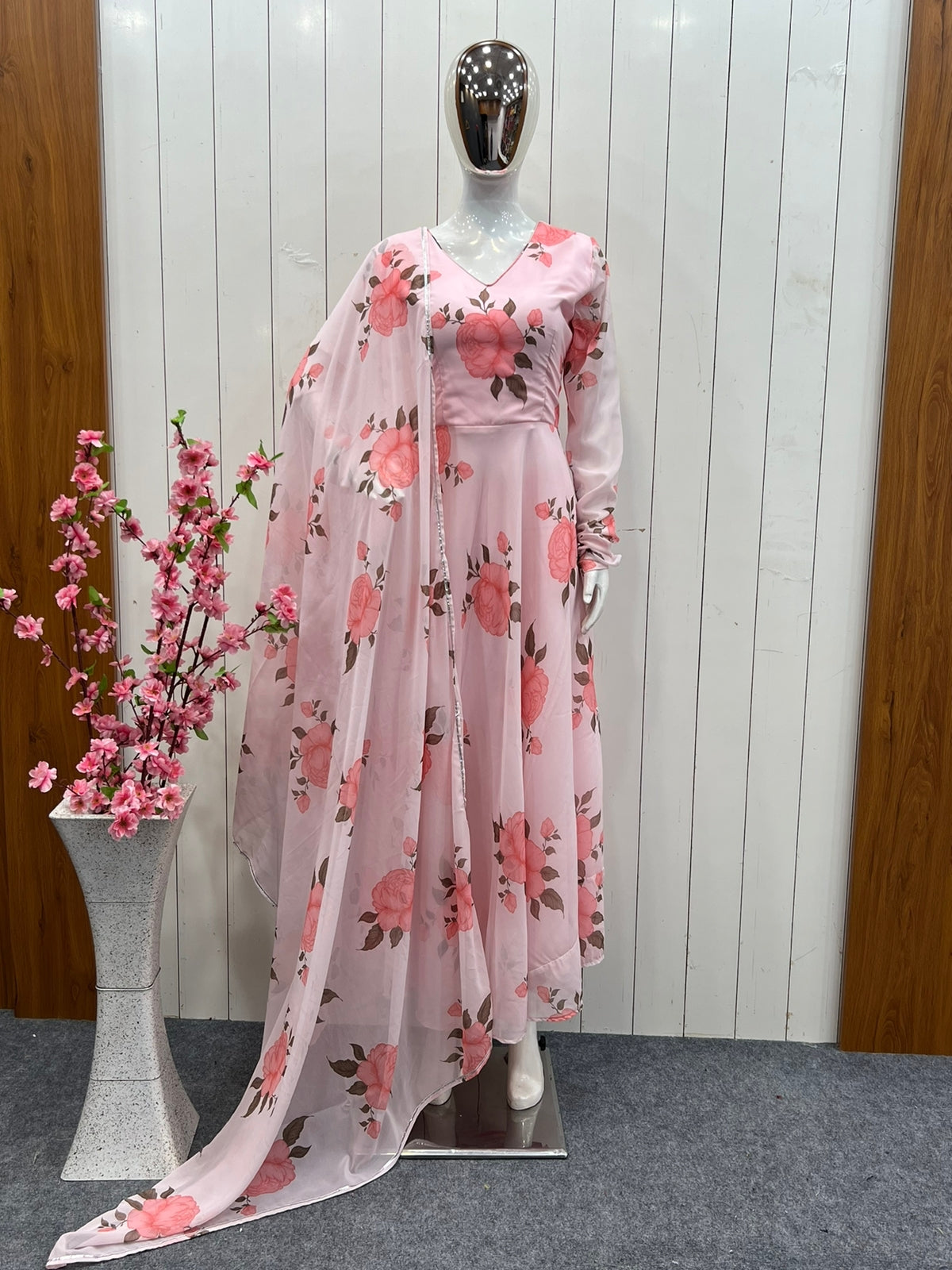 Beautiful Orange Color Kurta Set For Women - Joshindia