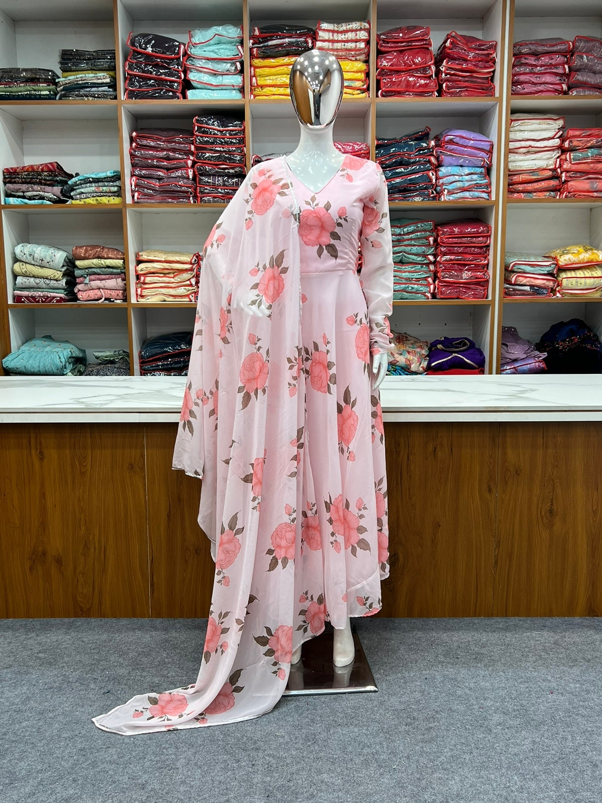 Beautiful Orange Color Kurta Set For Women - Joshindia