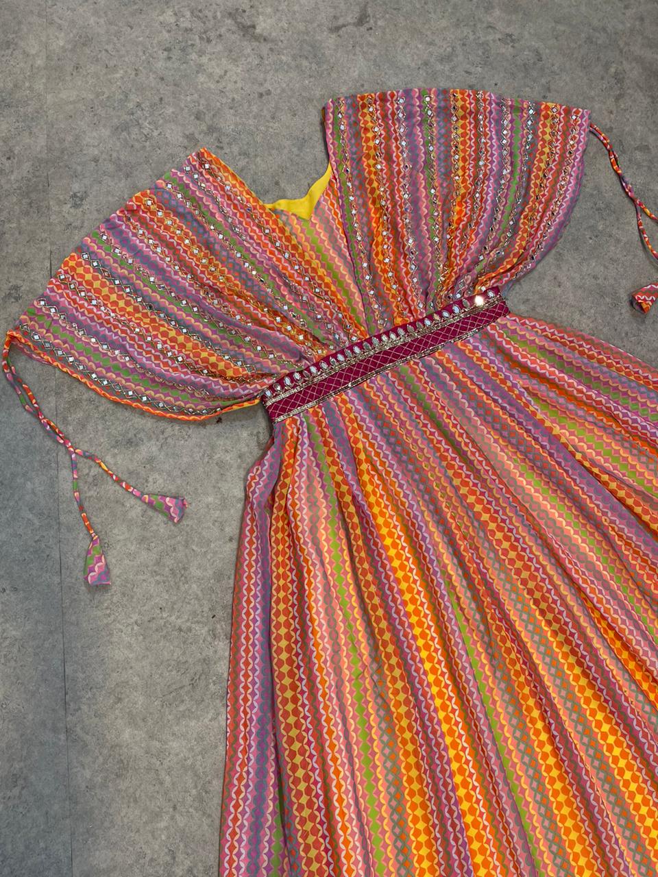 Beautiful georgette long gown for best looks - Joshindia