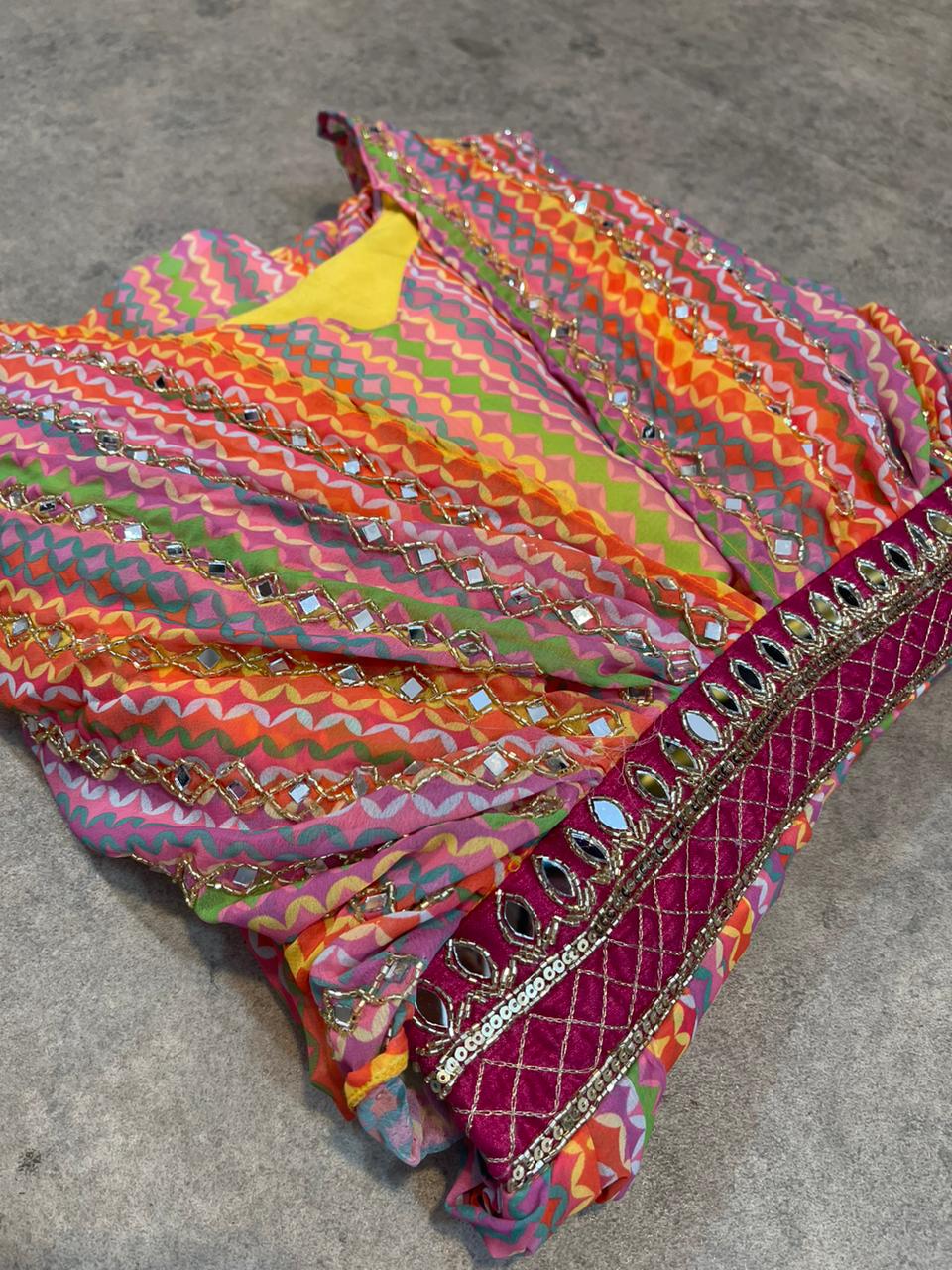 Beautiful georgette long gown for best looks - Joshindia