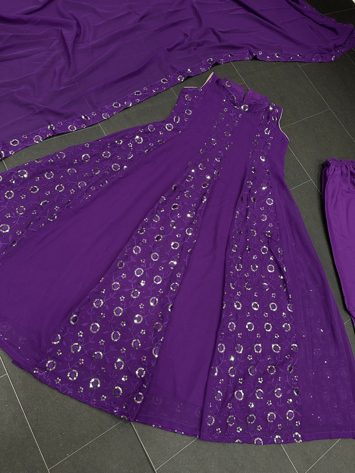 Purple Color Heavy Designer Salwarsuit Buy Online - Joshindia