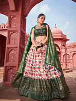 Green Color Designer Printed Lehenga Choli For Rich Look - Joshindia