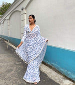 Digital Printed Georgette Designer saree for best look buy online - Joshindia