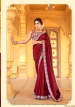 New Super Trending Foil Mirror work Designer Saree Collection - Joshindia