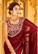 New Super Trending Foil Mirror work Designer Saree Collection - Joshindia