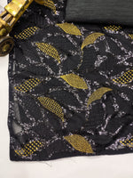 Buy Black Color Party Wear Georgette Designer Saree At Best Price - Joshindia