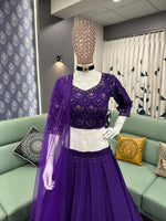 Buy Trending Purple Designer Lehenga Choli Online At Joshindia - Joshindia