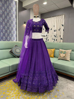 Buy Trending Purple Designer Lehenga Choli Online At Joshindia - Joshindia