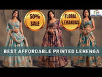 Sky blue floral printed designer lehenga choli