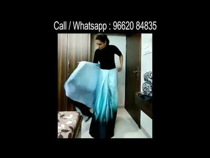 Heavy sky blue color Ready To Wear Saree at affordable rate