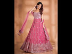 Pink color fancy designer gown for wedding functions
