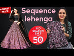 Amazing pink and black color heavy designer sequins lehenga choli