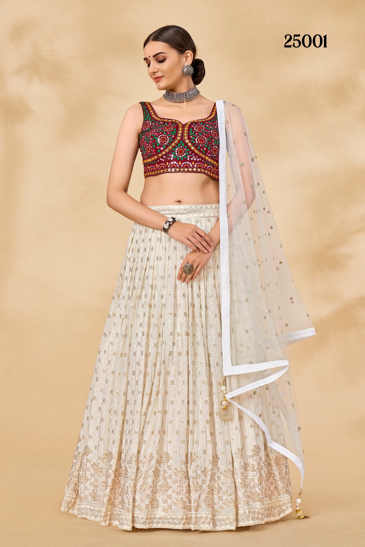 Trendy White Color lehenga choli Buy Now - Joshindia