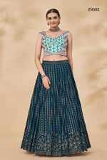 Trendy Teal Green Color lehenga choliBuy Now - Joshindia