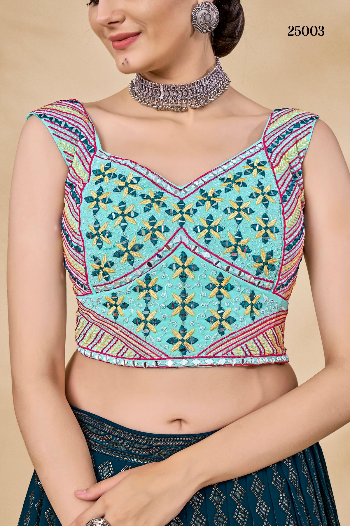 Trendy Teal Green Color lehenga choliBuy Now - Joshindia