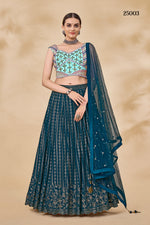 Trendy Teal Green Color lehenga choliBuy Now - Joshindia