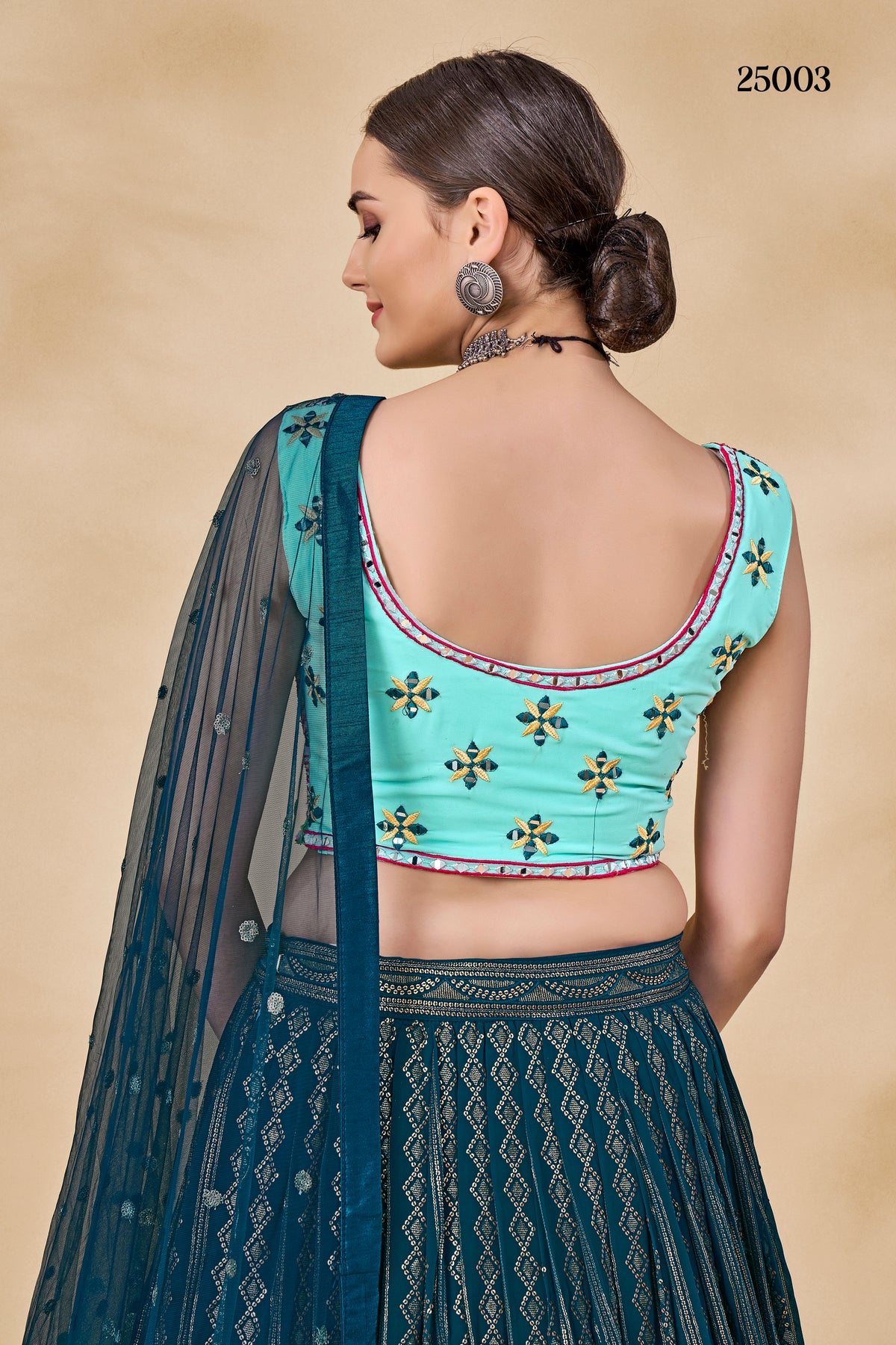 Trendy Teal Green Color lehenga choliBuy Now - Joshindia