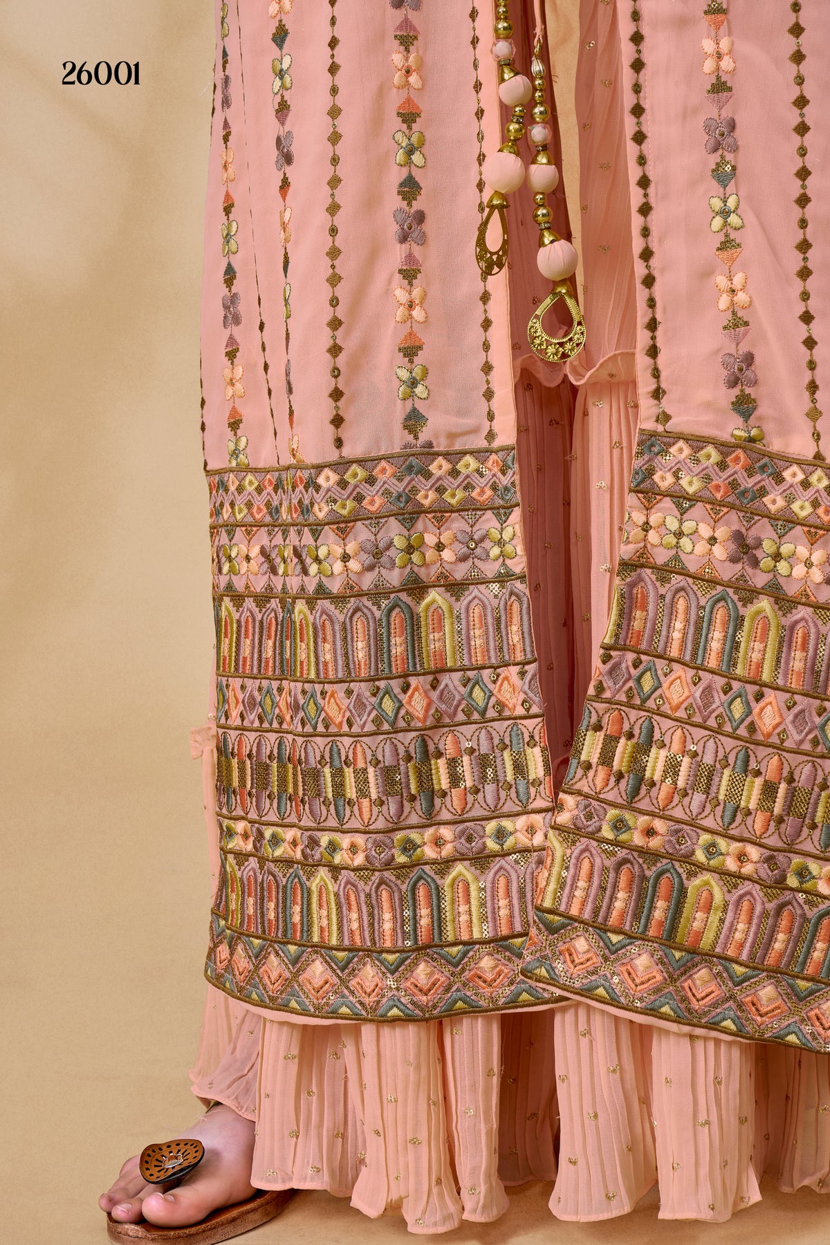 Trending Peach color designer indowestern outfit for wedding - Joshindia