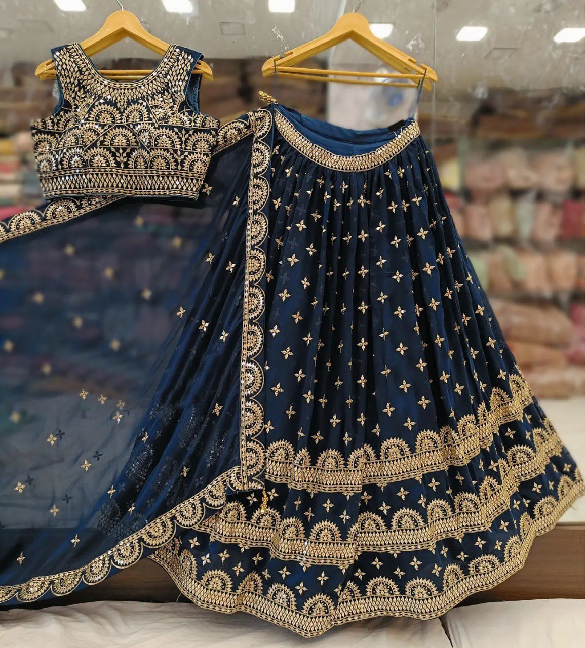 Trending Blue Color Lehenga Choli For Wedding - Joshindia