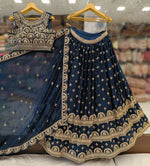 Trending Blue Color Lehenga Choli For Wedding - Joshindia