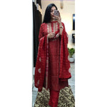 Trending Red Color Kurta Set For Wedding - Joshindia