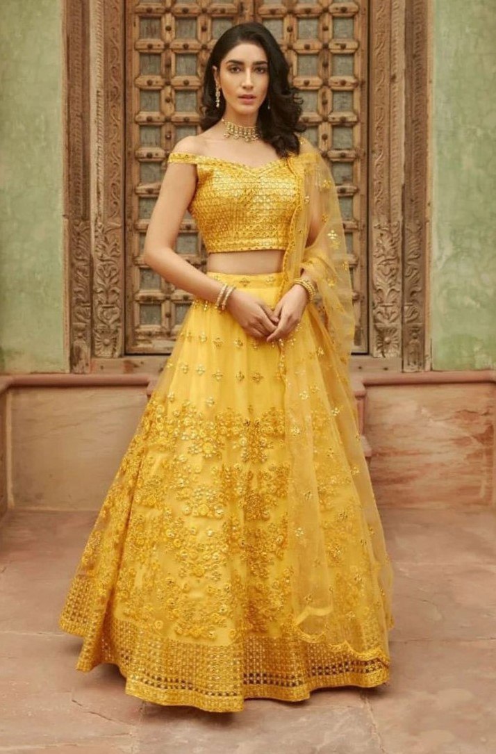 Beautiful Yellow Lehenga choli For Wedding Buy Now - Joshindia