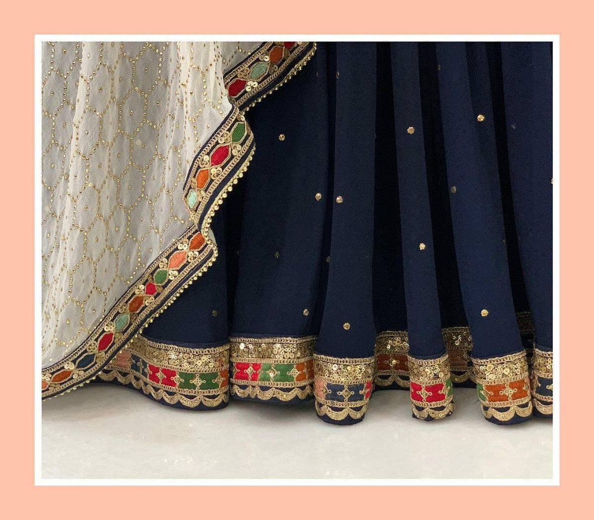 Beautiful Navy Blue Lehenga choli For Wedding Buy Now - Joshindia