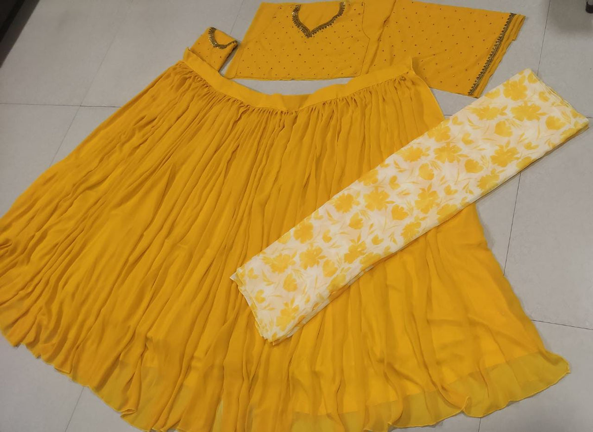 Beautiful Yellow Lehenga choli For Parties Buy Now - Joshindia