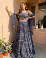 Trending Grey Color Lehenga Choli For Wedding - Joshindia