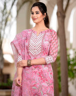 heavy Beautiful Reyon Print Kurti With Pant WiTH chanderi dupatta - Joshindia